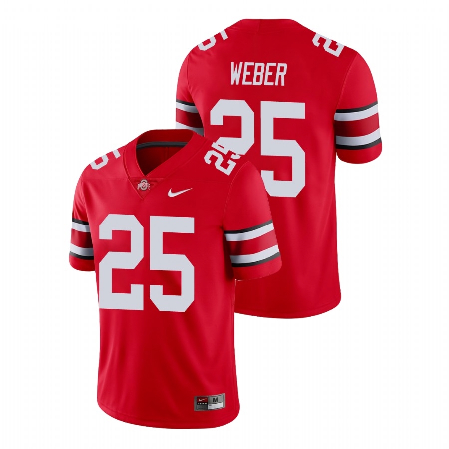 Ohio State Buckeyes Men's NCAA Mike Weber #25 Scarlet Game College Football Jersey FPY3149NL